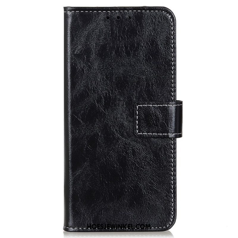 Leren Hoesje voor Oppo Reno 7 Faux Lakleer En Stiksels