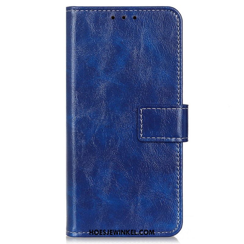 Leren Hoesje voor Oppo Reno 7 Faux Lakleer En Stiksels