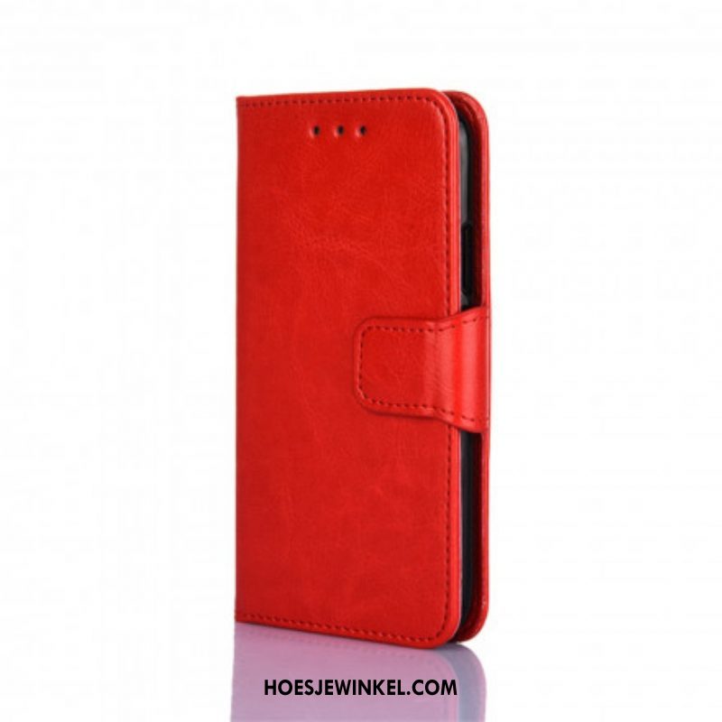 Leren Hoesje voor Samsung Galaxy A52 4G / A52 5G / A52s 5G Geglazuurd Kunstleer