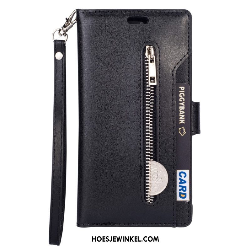 Leren Hoesje voor Samsung Galaxy A54 5G Met Ketting Lanyard Portemonnee