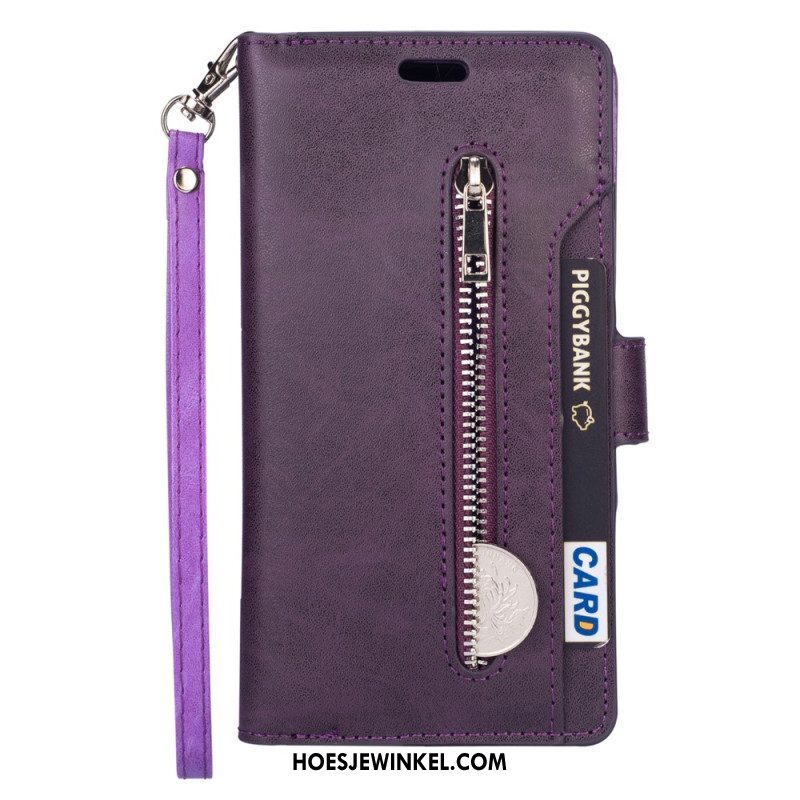 Leren Hoesje voor Samsung Galaxy A54 5G Met Ketting Lanyard Portemonnee