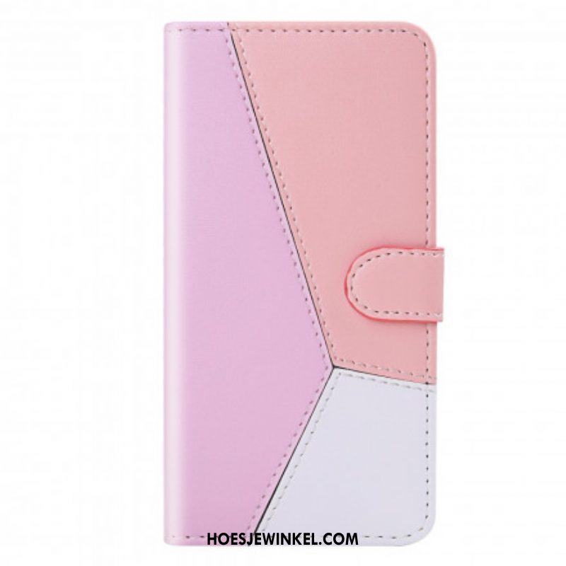 Leren Hoesje voor Samsung Galaxy M12 / A12 Driekleurig Leereffect