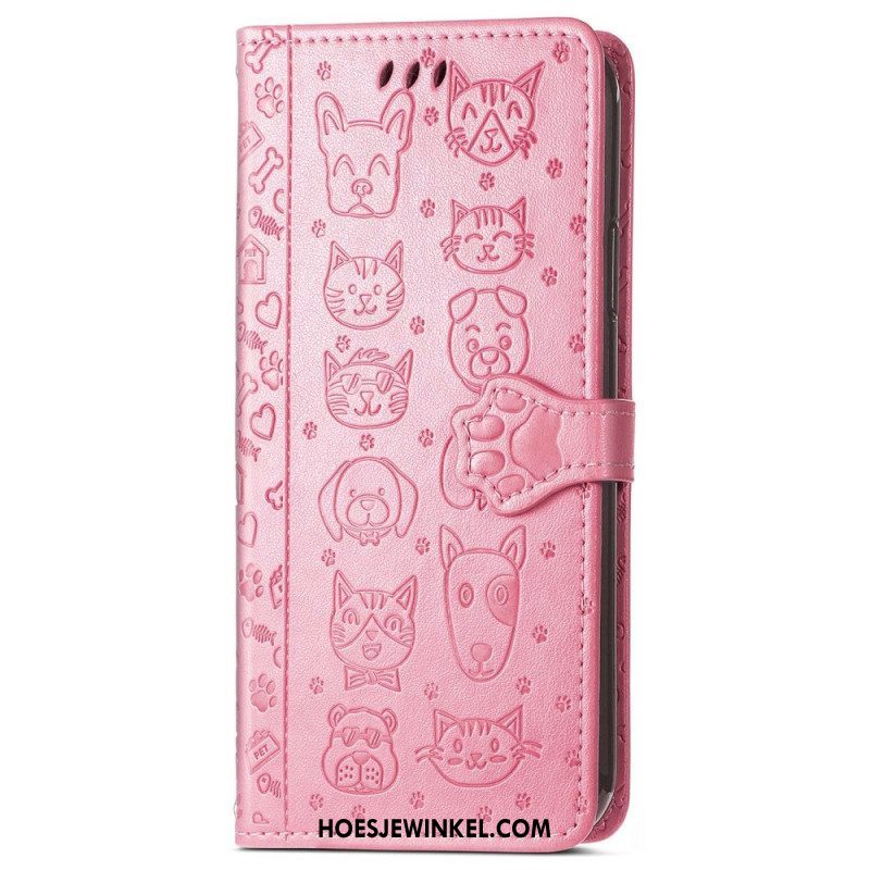 Leren Hoesje voor Samsung Galaxy M13 Geanimeerde Dieren