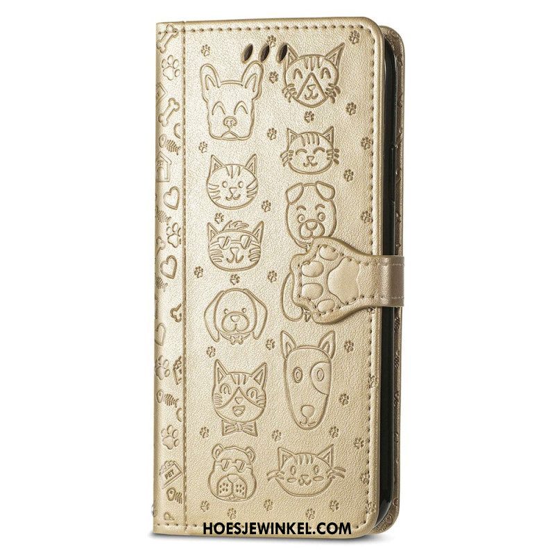 Leren Hoesje voor Samsung Galaxy M13 Geanimeerde Dieren