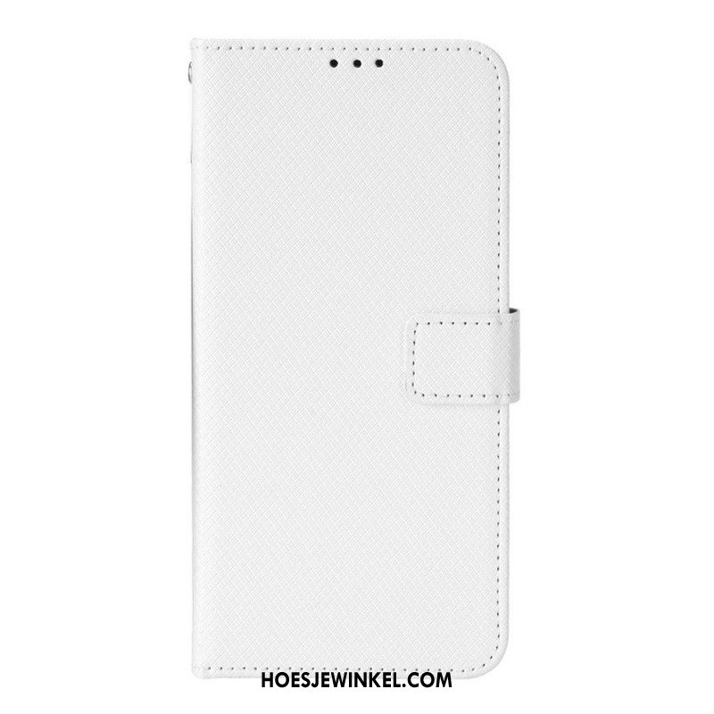 Leren Hoesje voor Samsung Galaxy M23 5G Structuurpatroon Met Riem