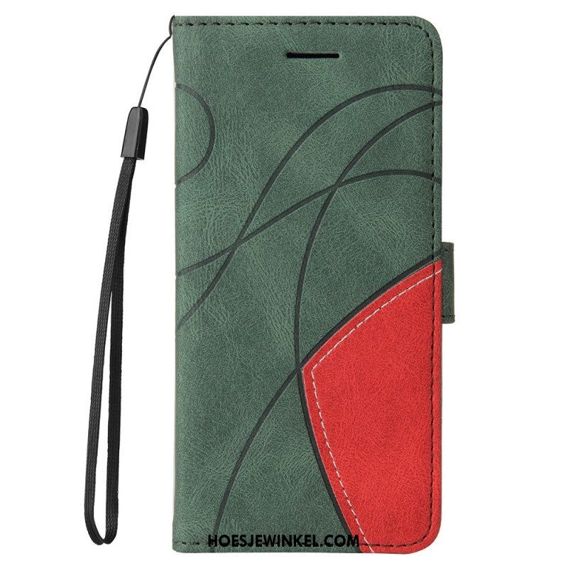 Leren Hoesje voor Samsung Galaxy M32 Twee Toon