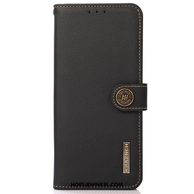 Leren Hoesje voor Samsung Galaxy M33 5G Khazneh Rfid Echt Leer