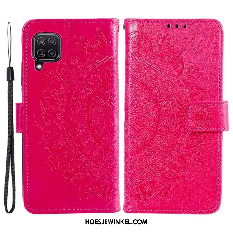 Leren Hoesje voor Samsung Galaxy M53 5G Zon Mandala