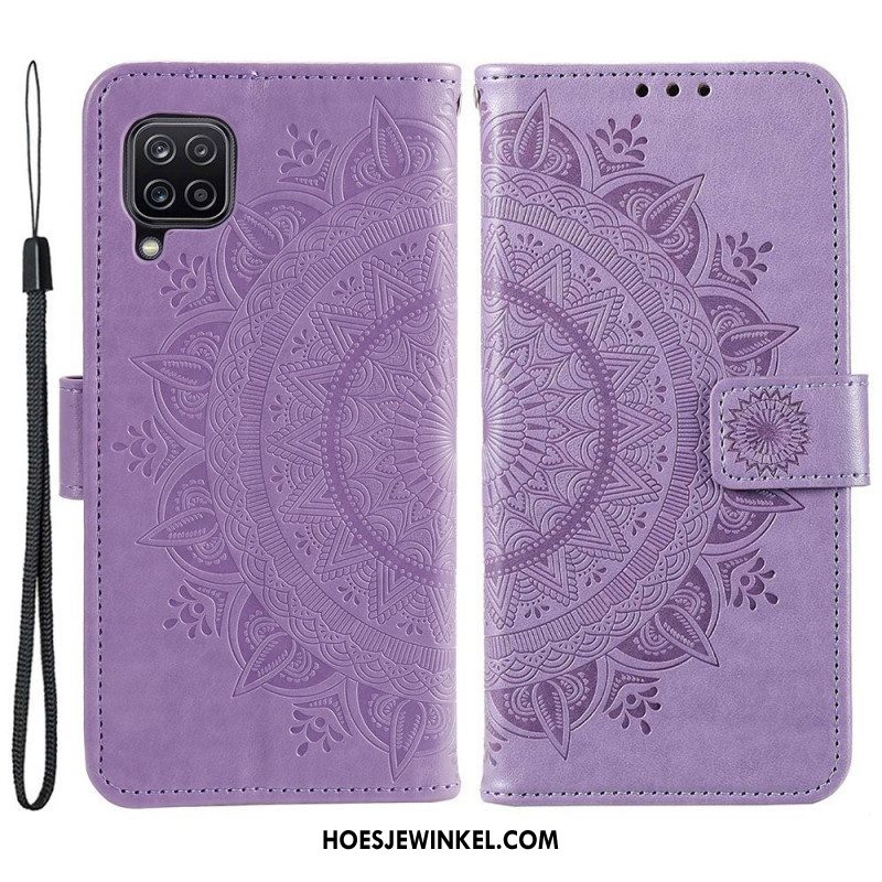 Leren Hoesje voor Samsung Galaxy M53 5G Zon Mandala