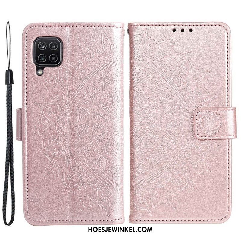 Leren Hoesje voor Samsung Galaxy M53 5G Zon Mandala