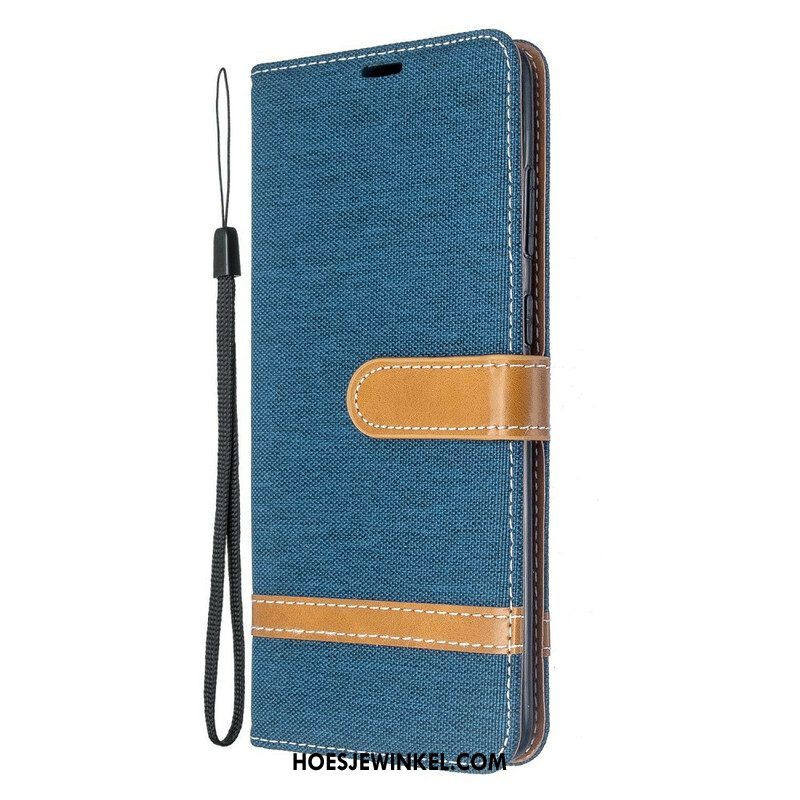 Leren Hoesje voor Samsung Galaxy S20 Plus / S20 Plus 5G Met Ketting Band Van Stof En Leereffect