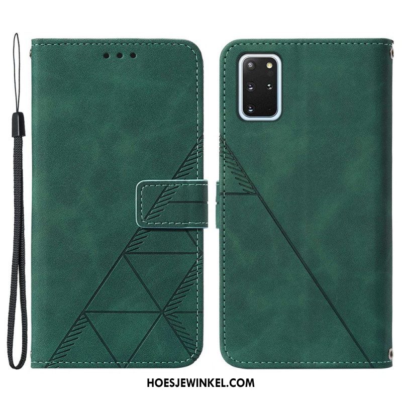 Leren Hoesje voor Samsung Galaxy S20 Plus / S20 Plus 5G Piramide Leereffect