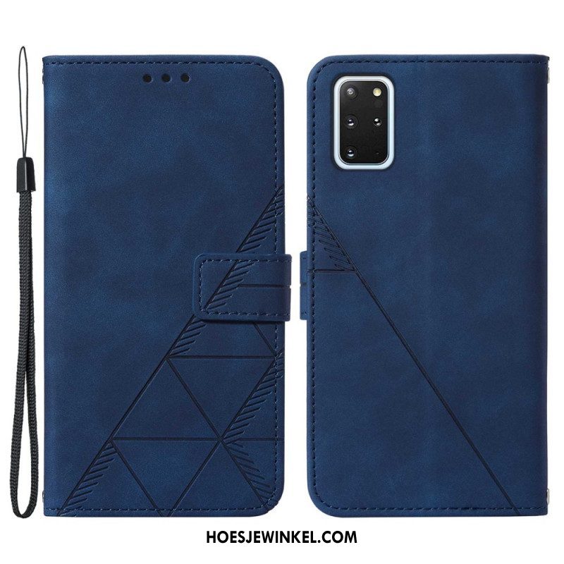 Leren Hoesje voor Samsung Galaxy S20 Plus / S20 Plus 5G Piramide Leereffect