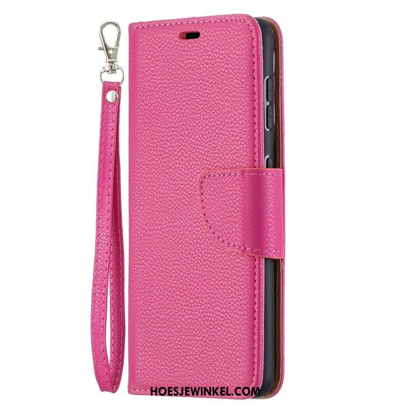 Leren Hoesje voor Samsung Galaxy S21 5G Folio-hoesje Lychee Rabat Schuin