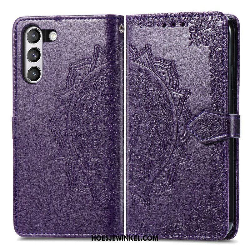 Leren Hoesje voor Samsung Galaxy S21 FE Mandala Middeleeuwen