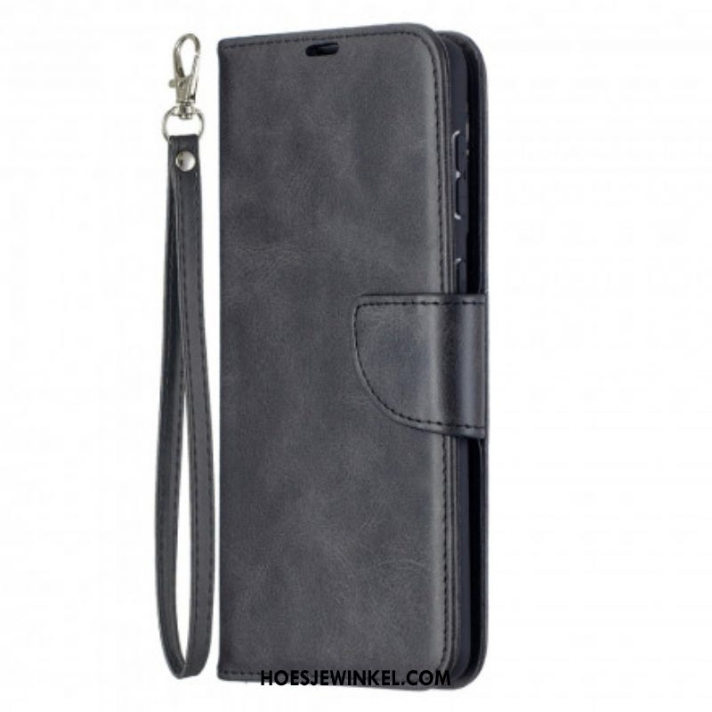 Leren Hoesje voor Samsung Galaxy S21 Plus 5G Folio-hoesje Gladde Flap Schuin