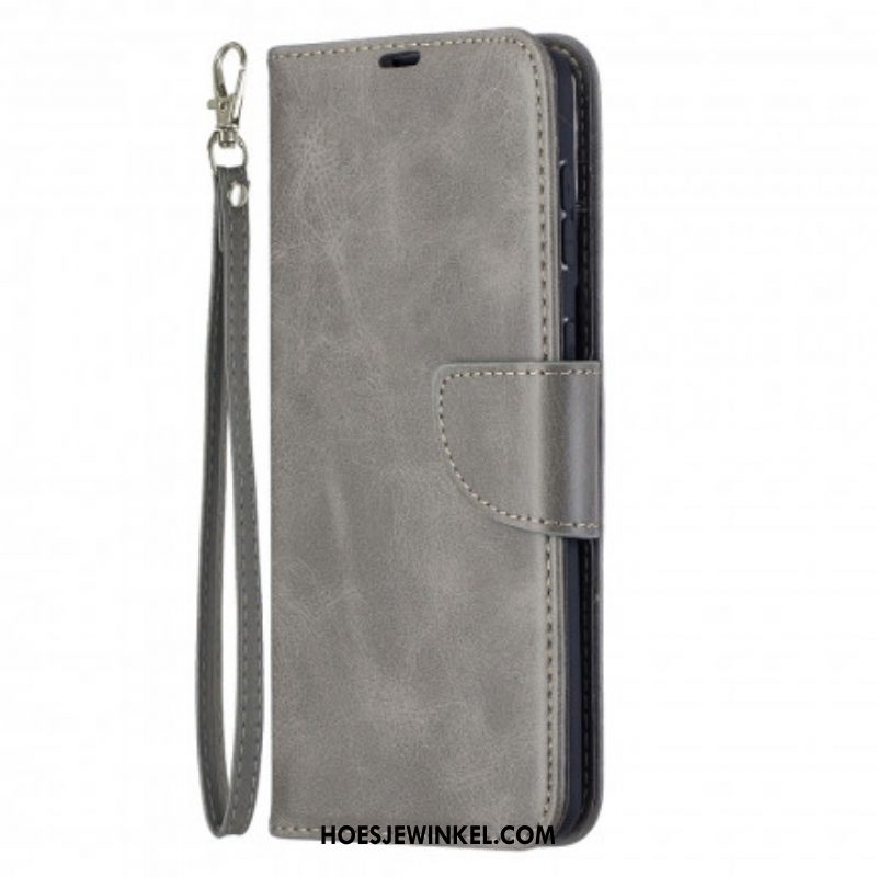 Leren Hoesje voor Samsung Galaxy S21 Plus 5G Folio-hoesje Gladde Flap Schuin