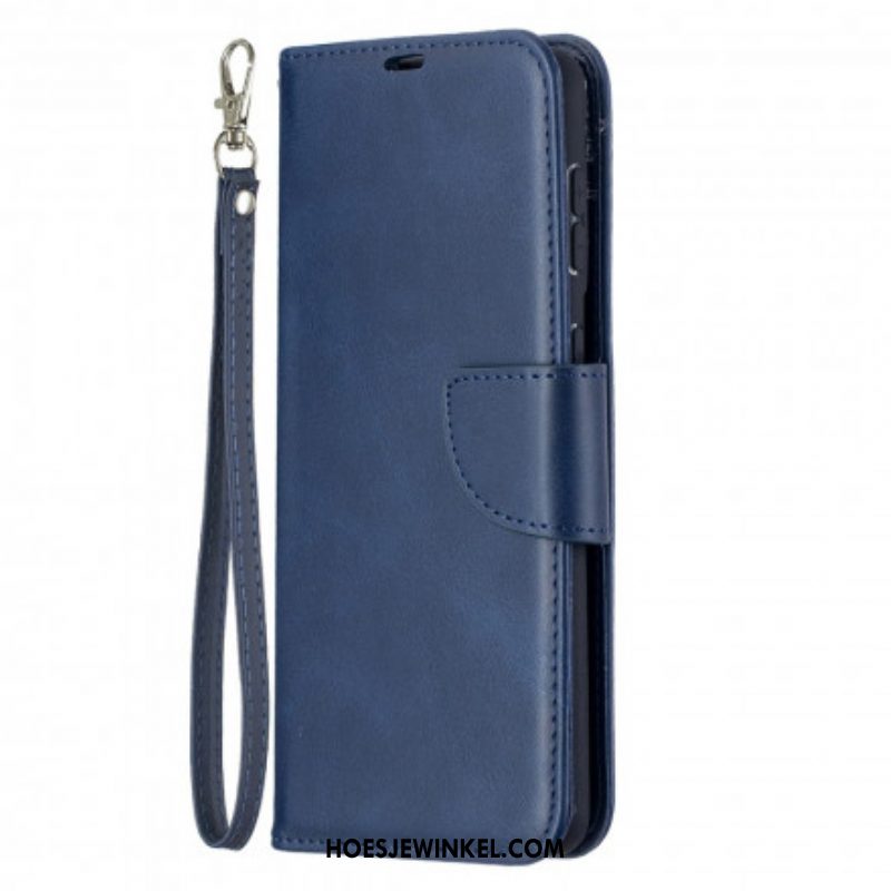 Leren Hoesje voor Samsung Galaxy S21 Plus 5G Folio-hoesje Gladde Flap Schuin