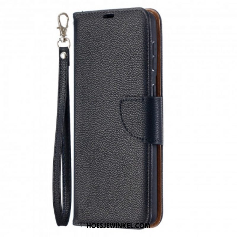 Leren Hoesje voor Samsung Galaxy S21 Plus 5G Folio-hoesje Lychee Rabat Schuin