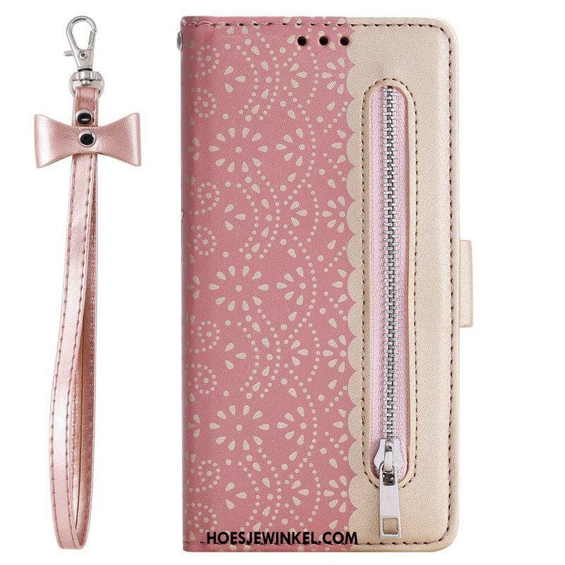 Leren Hoesje voor Samsung Galaxy S21 Plus 5G Met Ketting Portemonnee Met Kanten Riem