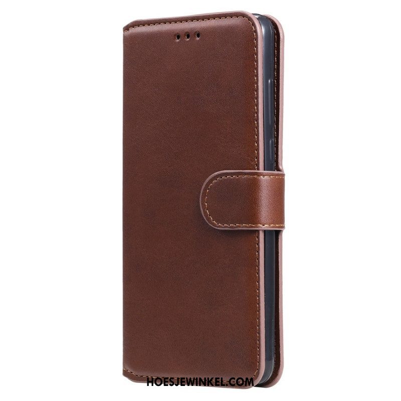 Leren Hoesje voor Samsung Galaxy S22 5G Klassiek