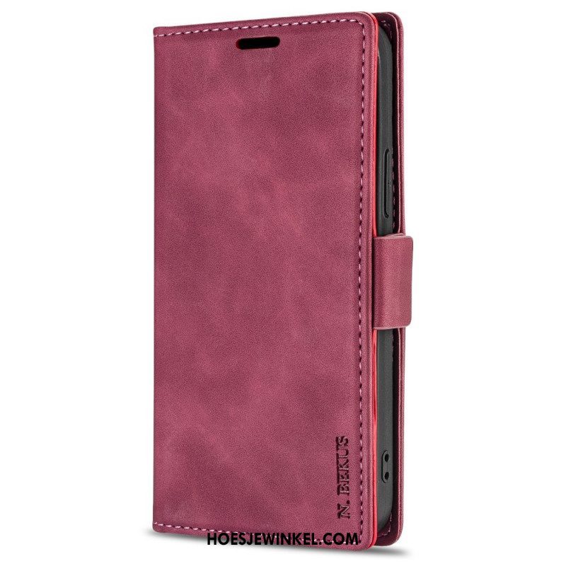 Leren Hoesje voor Samsung Galaxy S22 5G Ln.bekus Ledereffect