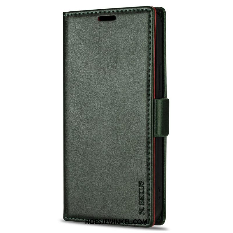 Leren Hoesje voor Samsung Galaxy S22 5G Ln.bekus Ledereffect