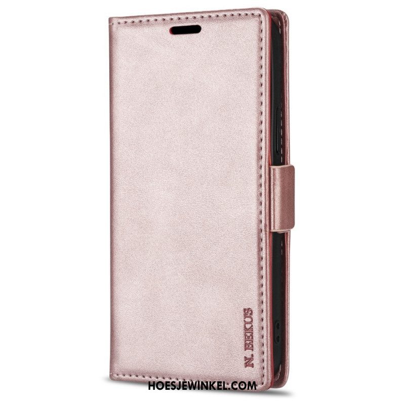 Leren Hoesje voor Samsung Galaxy S22 5G Ln.bekus Ledereffect