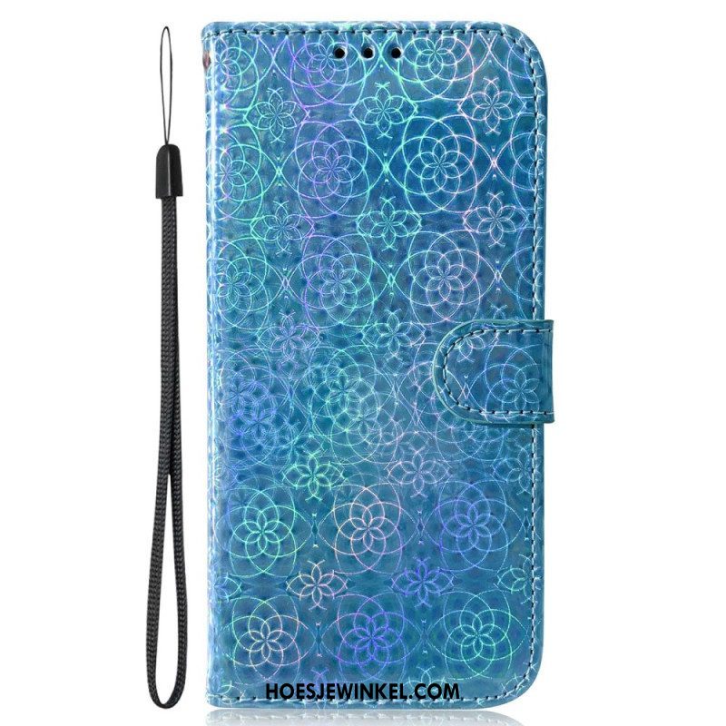 Leren Hoesje voor Samsung Galaxy S23 5G Disco-stijl