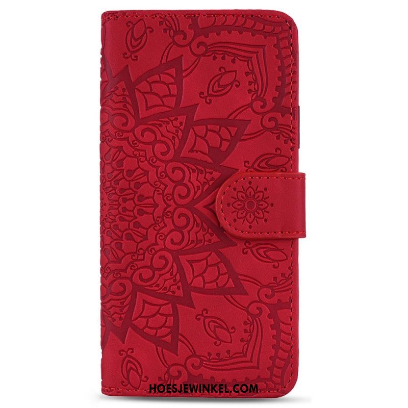 Leren Hoesje voor Samsung Galaxy S23 5G Met Ketting Stijlvolle Strappy Mandala