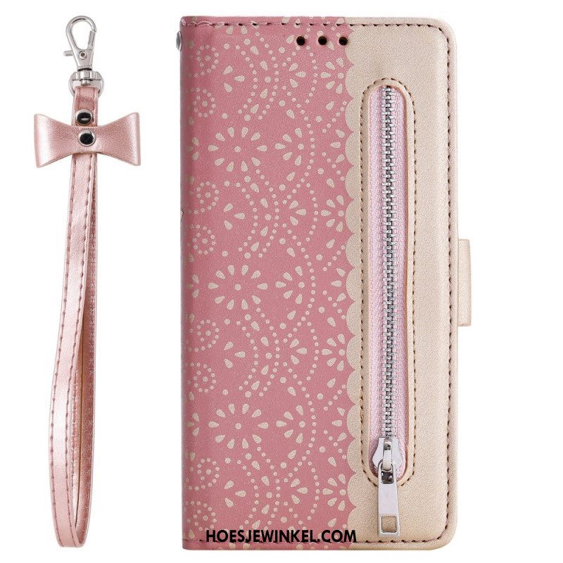 Leren Hoesje voor Samsung Galaxy S23 Plus 5G Met Ketting Portemonnee Met Kanten Riem