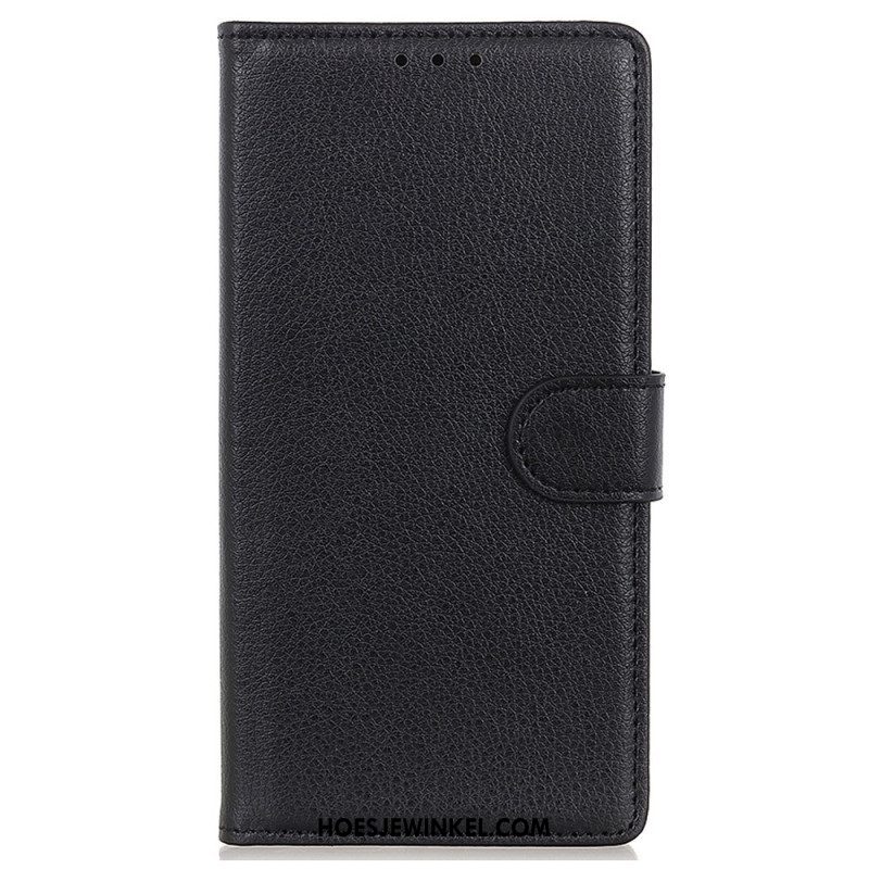 Leren Hoesje voor Samsung Galaxy S23 Plus 5G Traditioneel Kunstleer