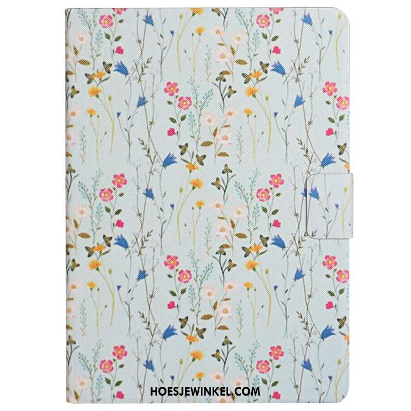 Leren Hoesje voor Samsung Galaxy Tab A8 (2021) Bloemen Bloemen Bloemen