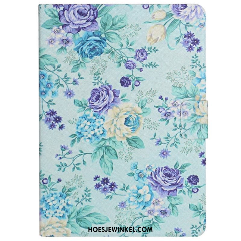 Leren Hoesje voor Samsung Galaxy Tab A8 (2021) Bloemen Bloemen Bloemen