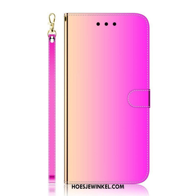 Leren Hoesje voor Sony Xperia 1 IV Met Ketting Spiegelriem Van Imitatieleer