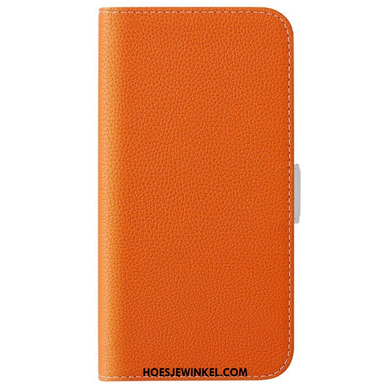 Leren Hoesje voor Sony Xperia 5 IV Litchi Lederen Dubbele Sluiting