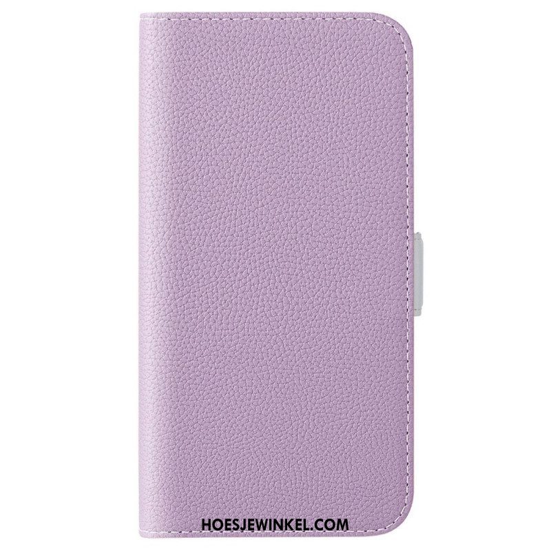 Leren Hoesje voor Sony Xperia 5 IV Litchi Lederen Dubbele Sluiting