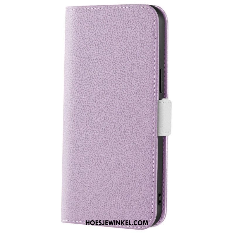 Leren Hoesje voor Xiaomi 12 / 12X Litchi Lederen Dubbele Sluiting