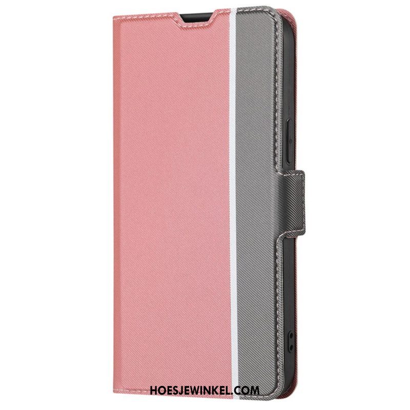 Leren Hoesje voor Xiaomi 12 / 12X Tweekleurige Dubbele Sluiting