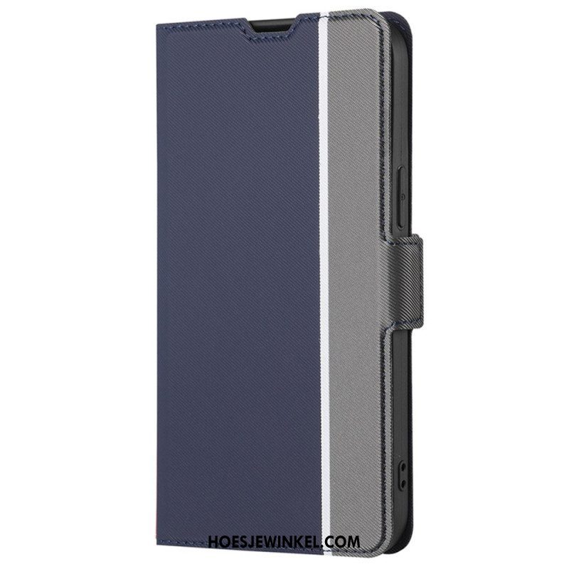 Leren Hoesje voor Xiaomi 12 / 12X Tweekleurige Dubbele Sluiting