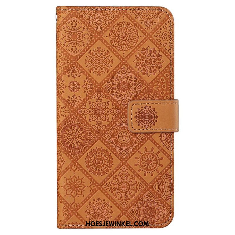 Leren Hoesje voor Xiaomi 12T / 12T Pro Bloemenpatroon