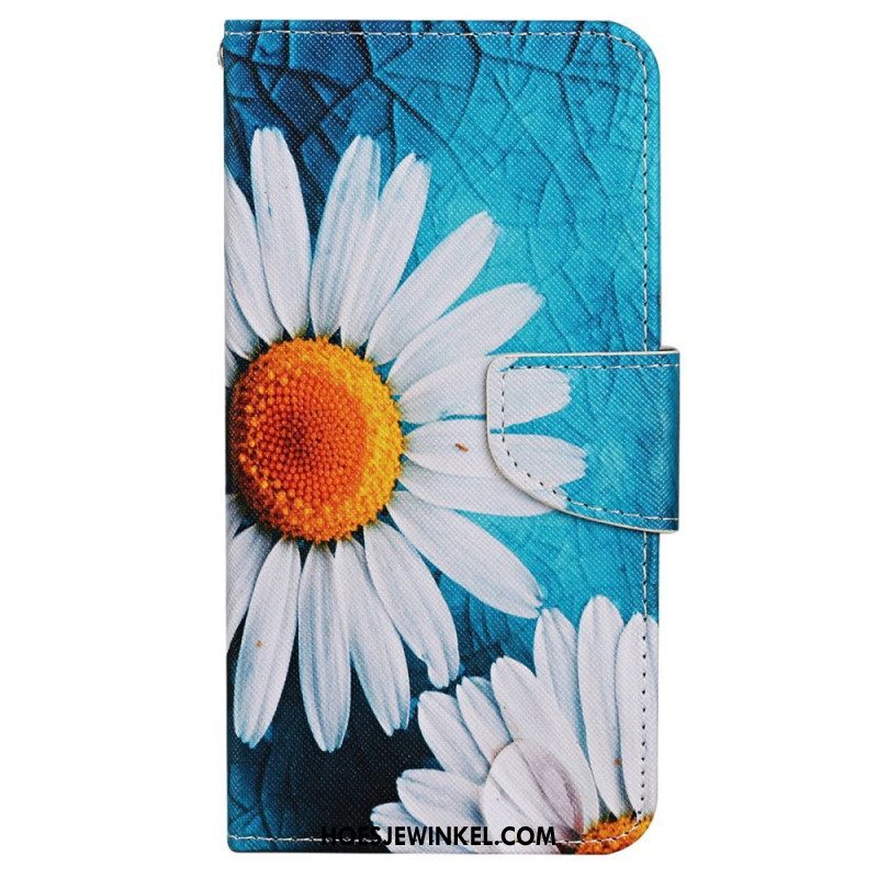 Leren Hoesje voor Xiaomi 12T / 12T Pro Met Ketting Strakke Daisy