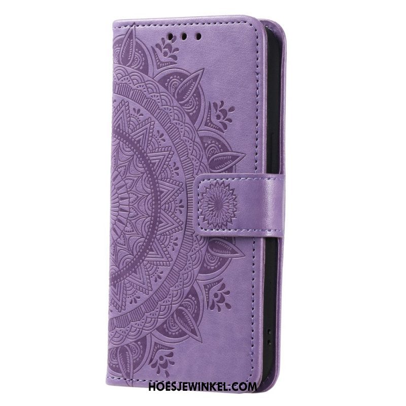 Leren Hoesje voor Xiaomi 13 Lite Mandala Zon Met Lanyard