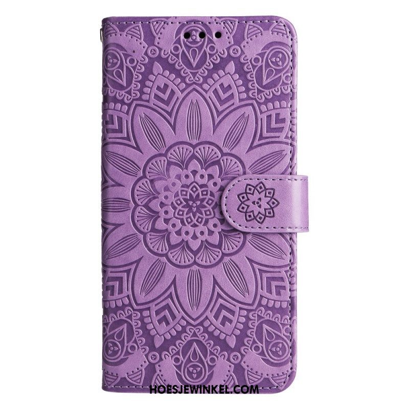 Leren Hoesje voor Xiaomi 13 Pro Mandala Zon Met Lanyard