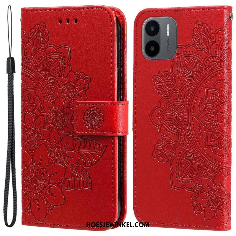 Leren Hoesje voor Xiaomi Redmi A1 Bloemmandala