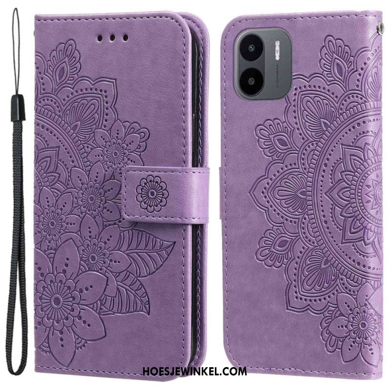 Leren Hoesje voor Xiaomi Redmi A1 Bloemmandala