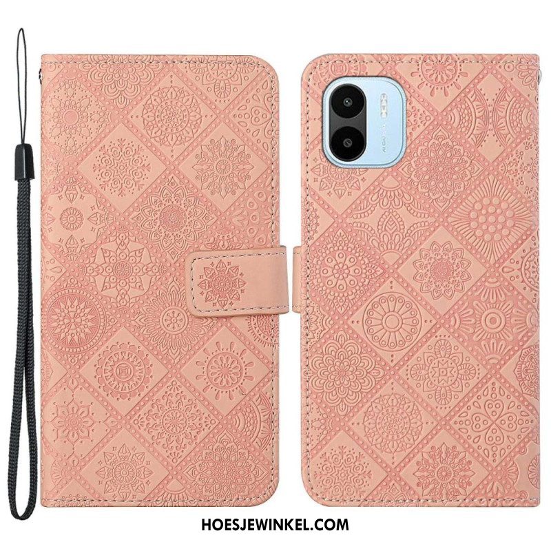 Leren Hoesje voor Xiaomi Redmi A1 Tapijt Patroon