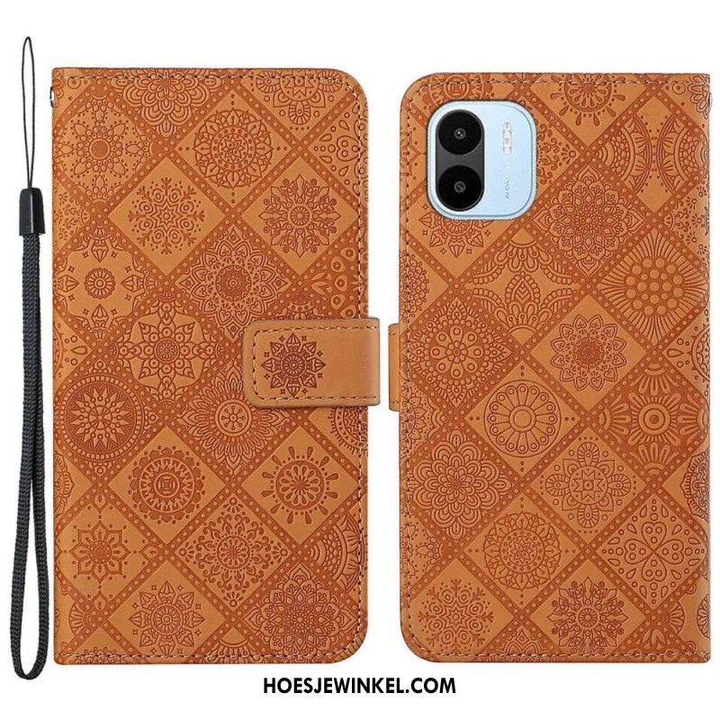 Leren Hoesje voor Xiaomi Redmi A1 Tapijt Patroon