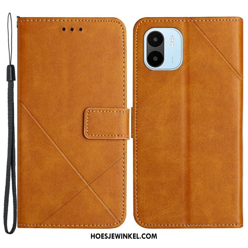 Leren Hoesje voor Xiaomi Redmi A1 X Design Geo Lederen Stijl