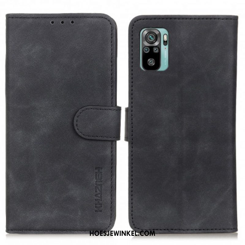 Leren Hoesje voor Xiaomi Redmi Note 10 / 10S Khazneh Vintage Leereffect